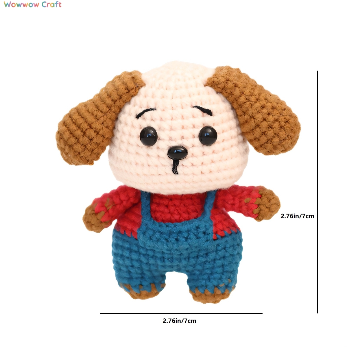 Pendants,Crochet Doll,Cute Handmade Crocheted Big Ears Puppy Doll - Hand-Crochet Doll